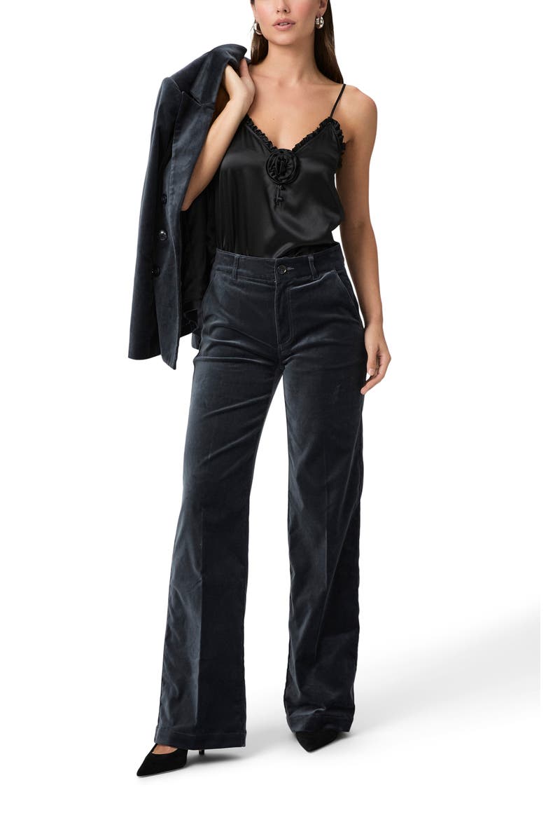 Sasha Straight Leg Velvet Pants, Alternate, color, CALICO BLUE