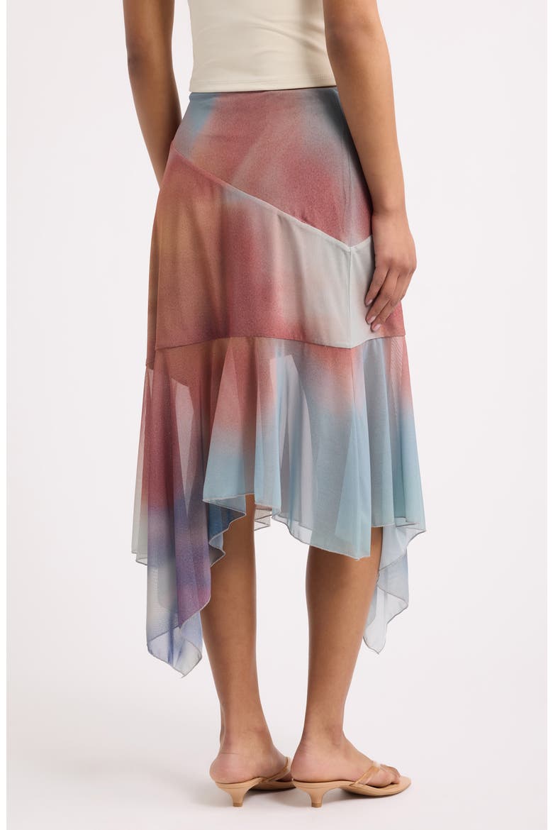 Mirada Asymmetrical Midi Skirt, Alternate, color, BLEU