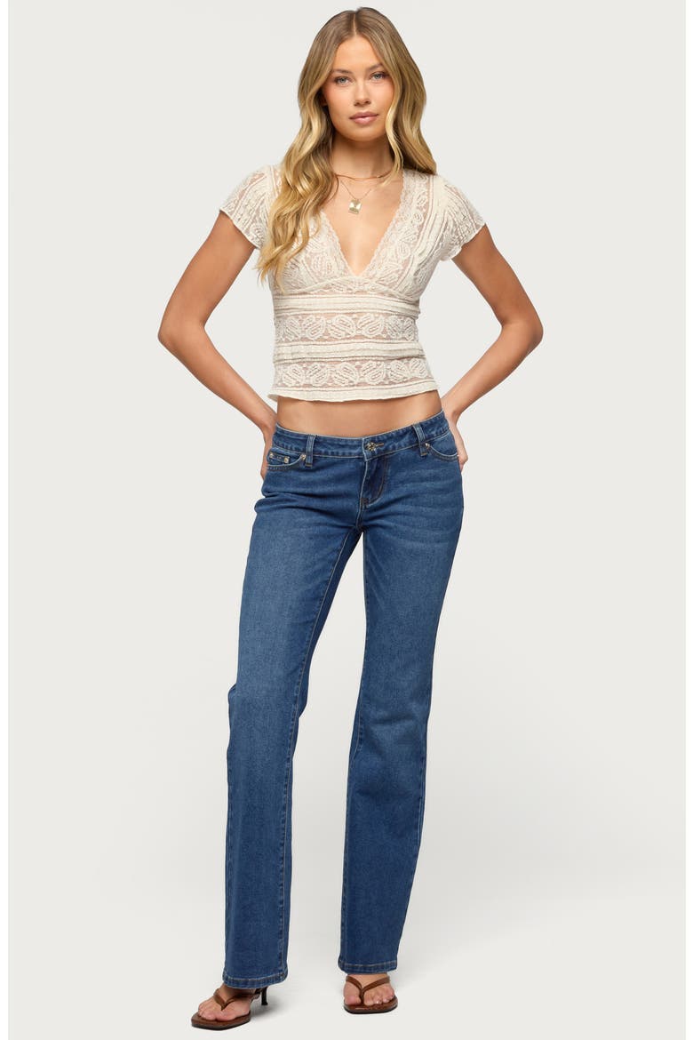 Vania Low Rise Bootcut Jeans, Alternate, color, BLUE