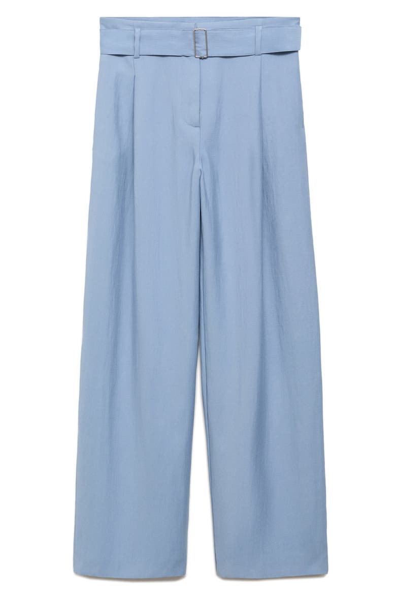 Paperbag Waist Pants, Alternate, color, SKY BLUE