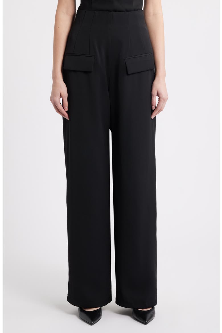 The Ultimate Muse High Waist Wide Leg Pants, Main, color, BLACK