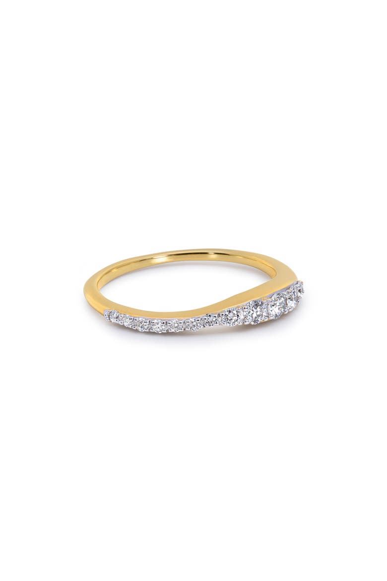 Riva Pavé Lab Grown Diamond Ring, Main, color, 18CT GOLD VERMEIL / LAB DIA