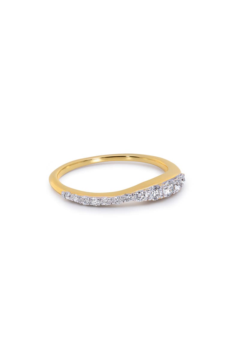 Monica Vinader Riva Pavé Lab Grown Diamond Ring, Main, color, 18Ct Gold Vermeil