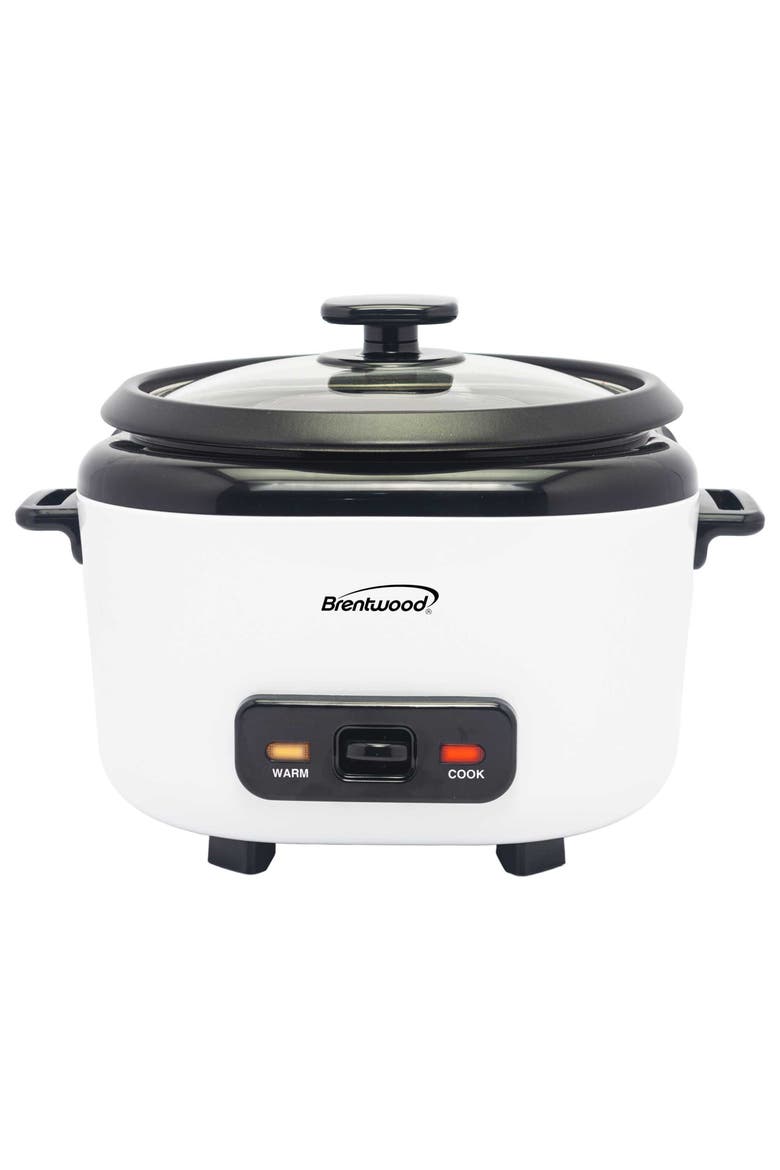 16 Cup Cooked Rice Cooker with Steam, Main, color, White