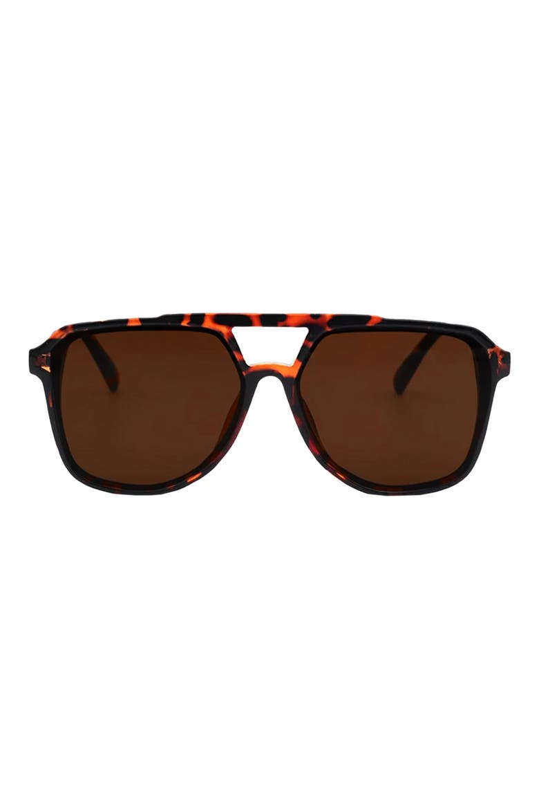 Lagos 58m Polarized Aviator Sunglasses, Main, color, TORTE/ BROWN
