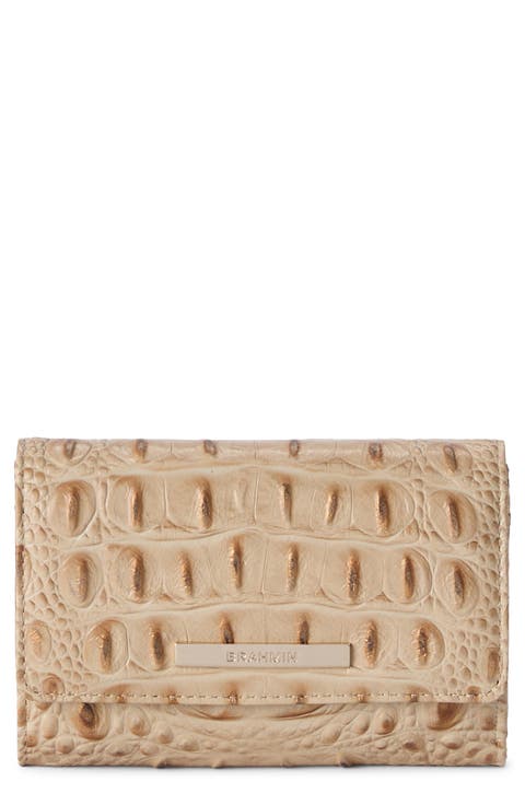 Kerra Croc Embossed Leather Wallet