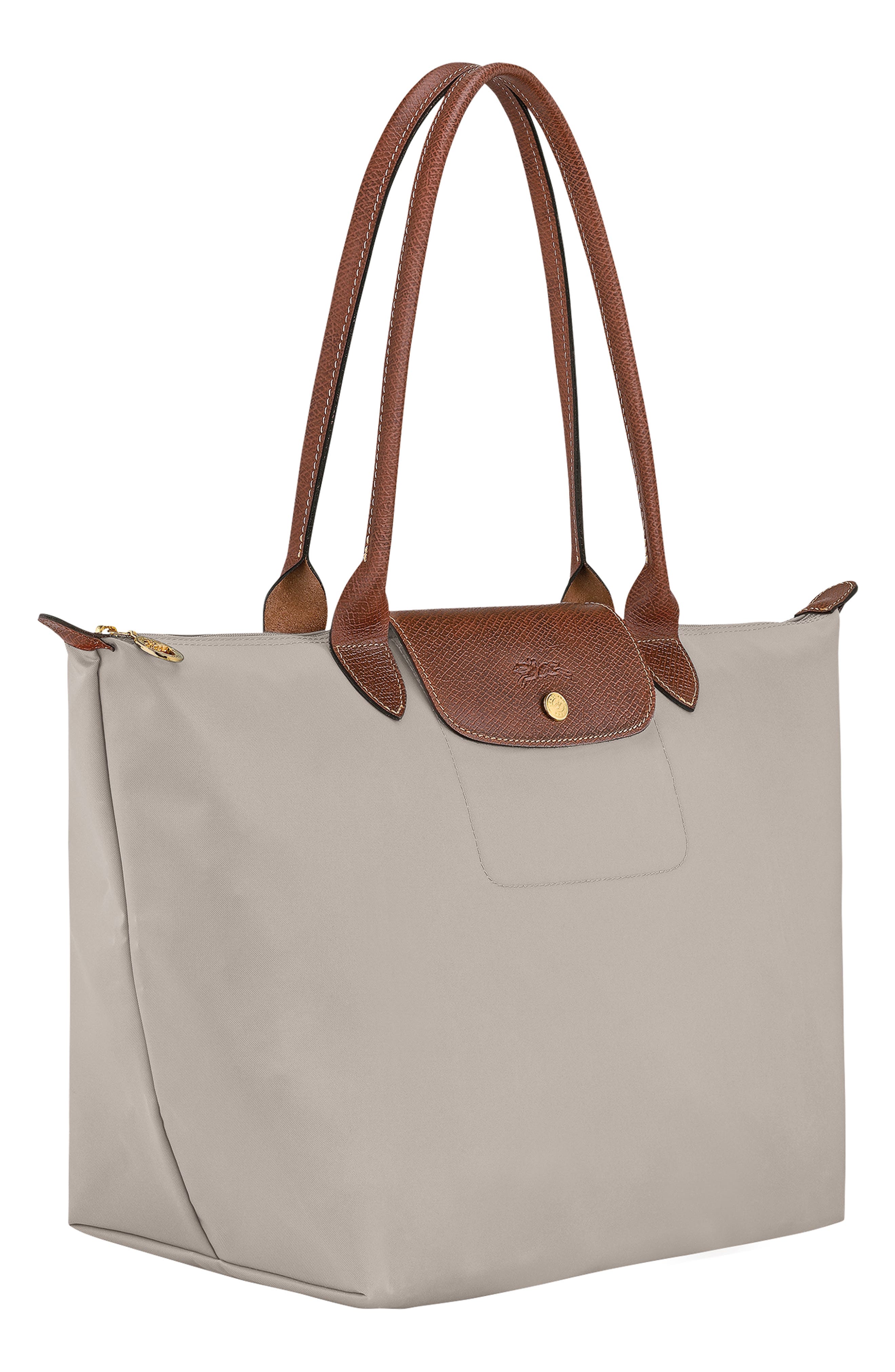 Large Le Pliage Tote, Alternate, color, PEBBLE