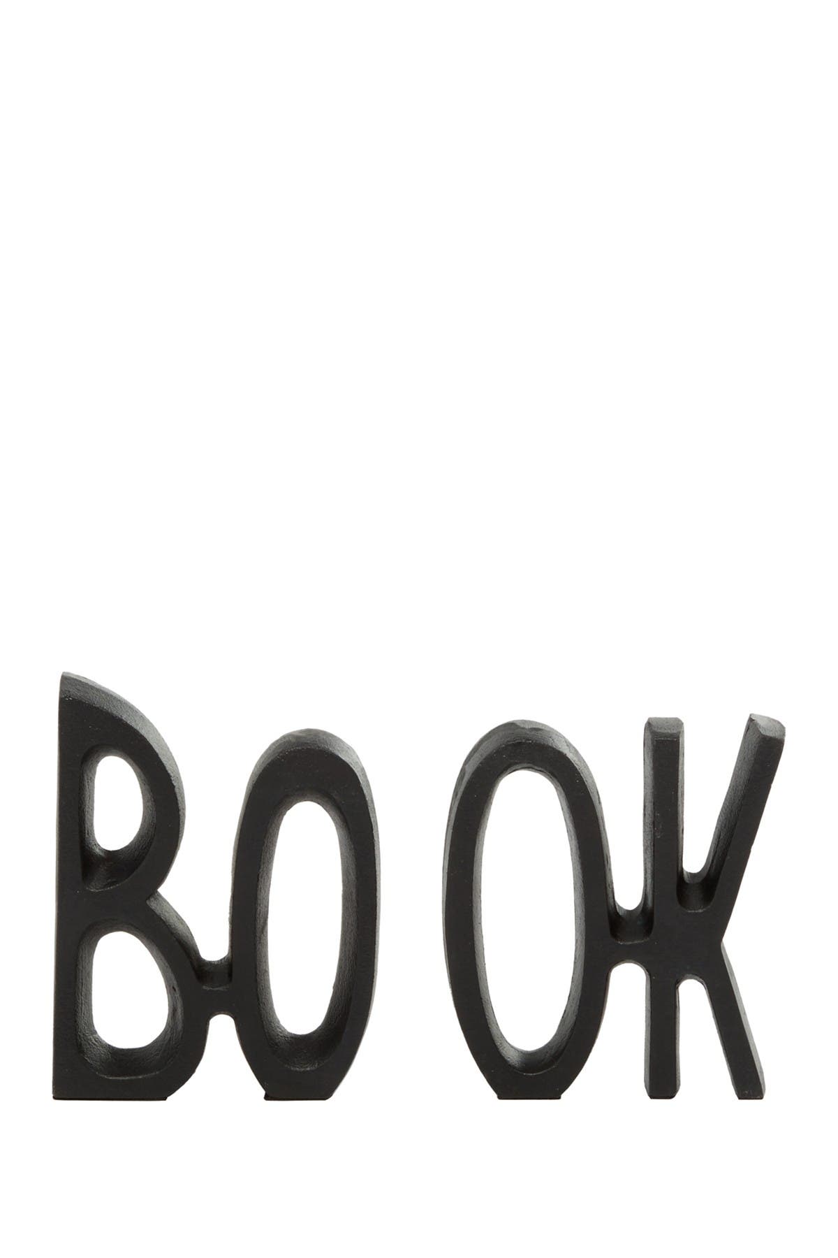 VIVIAN LUNE HOME Black Aluminum Book Bookend - Set of 2