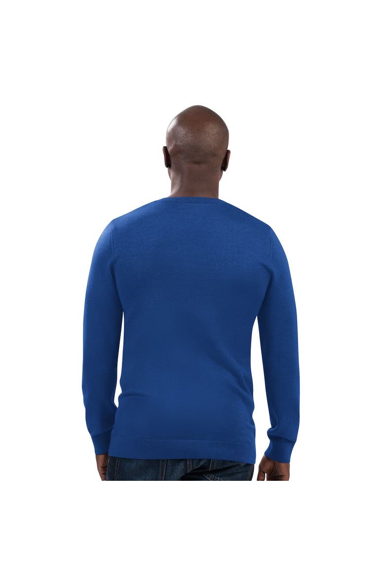 Men's Starter Royal New York Giants Legacy Collection V-Neck Pullover Sweater, Alternate, color, Royal