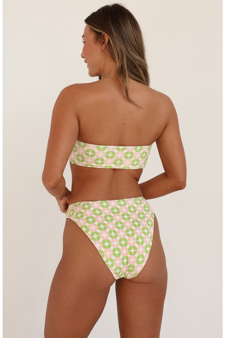 Bunny Knotted Bandeau Bikini Top, Alternate, color, Retro Pop