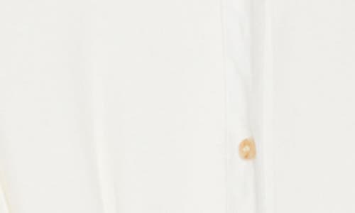 Zoe And Claire Tie Waist Long Sleeve Shirtdress In Ivory