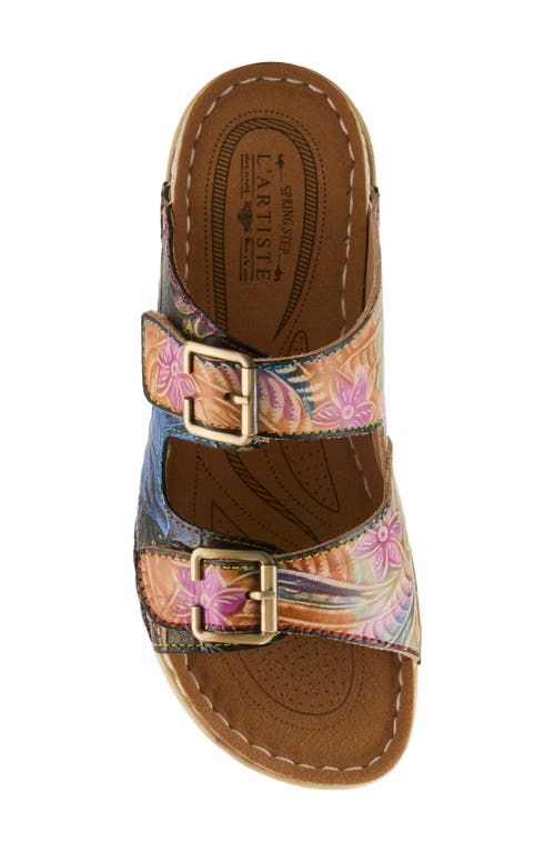 L'artiste By Spring Step Sunjai Slide Sandal In Tan Multi