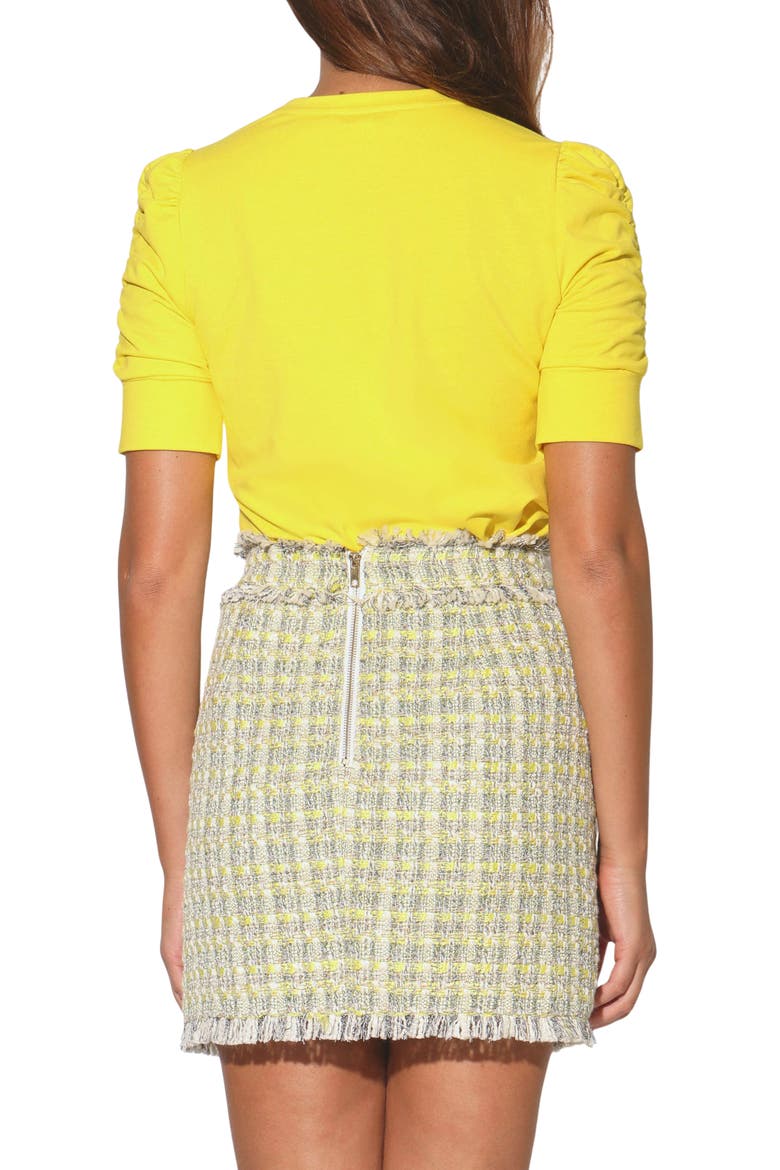 Dalia Tweed Skirt, Alternate, color, MALIBU YELLOW TWEED