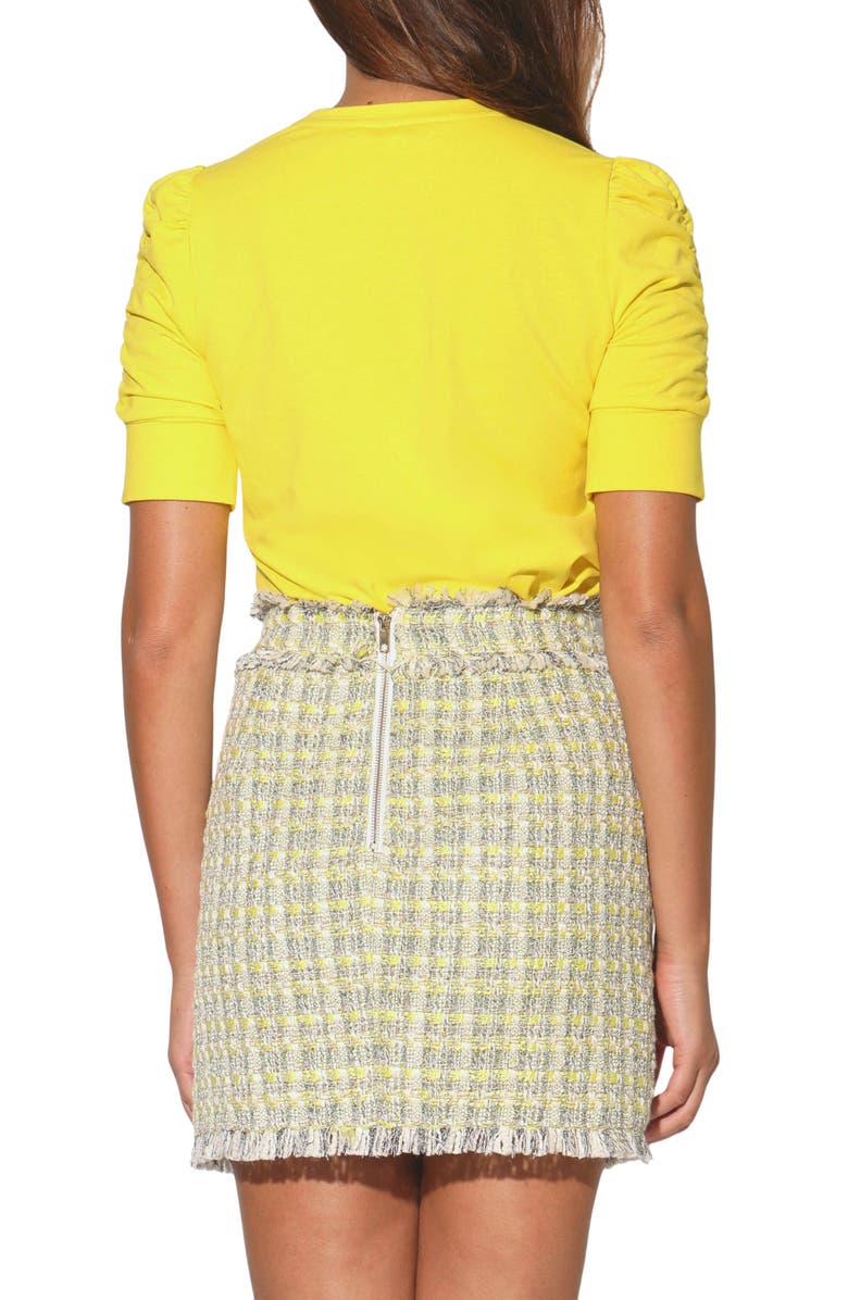 Walter Baker Dalia Tweed Skirt, Alternate, color, Malibu Yellow Tweed