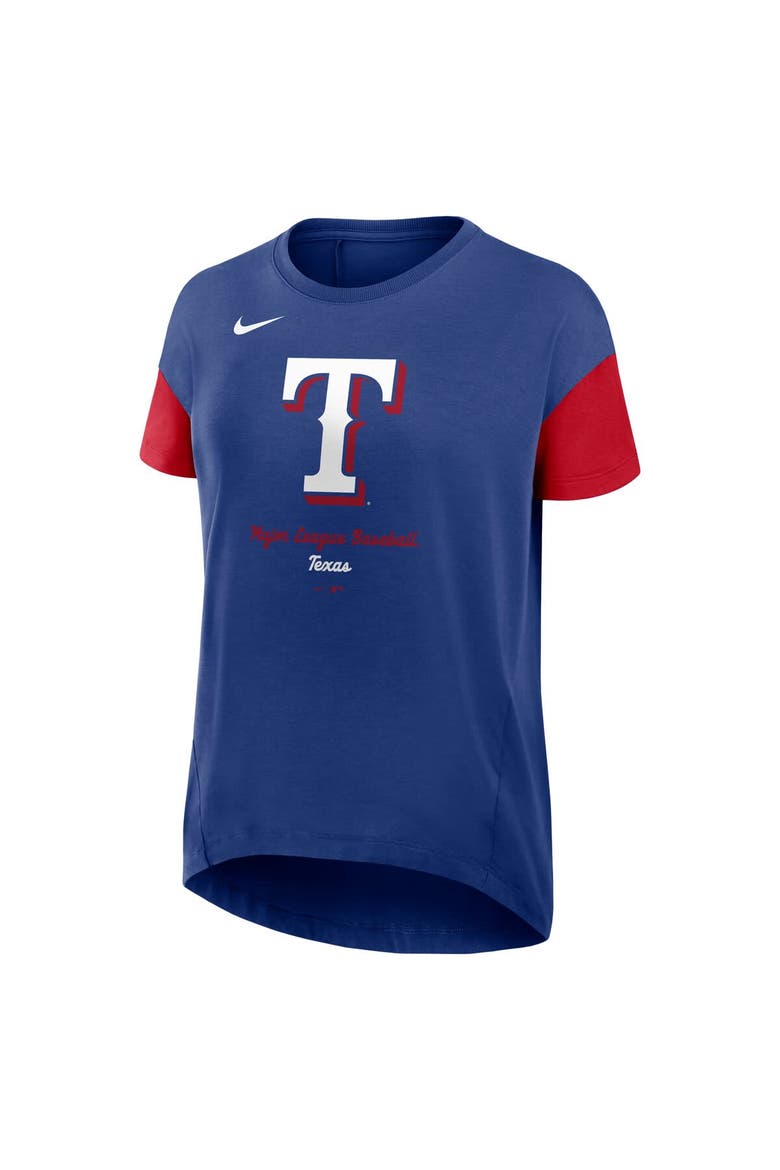 Women's Nike Royal Texas Rangers Flowy T-Shirt, Alternate, color, Royal