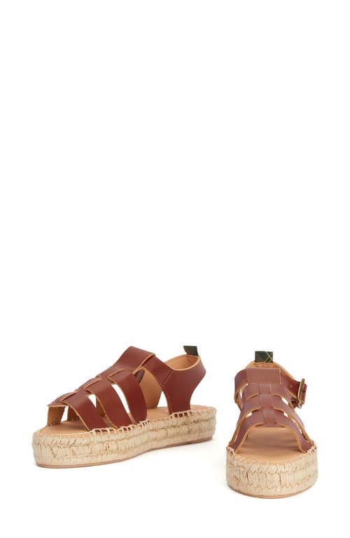 Barbour Paloma Womens Platform Espadrille In Tan