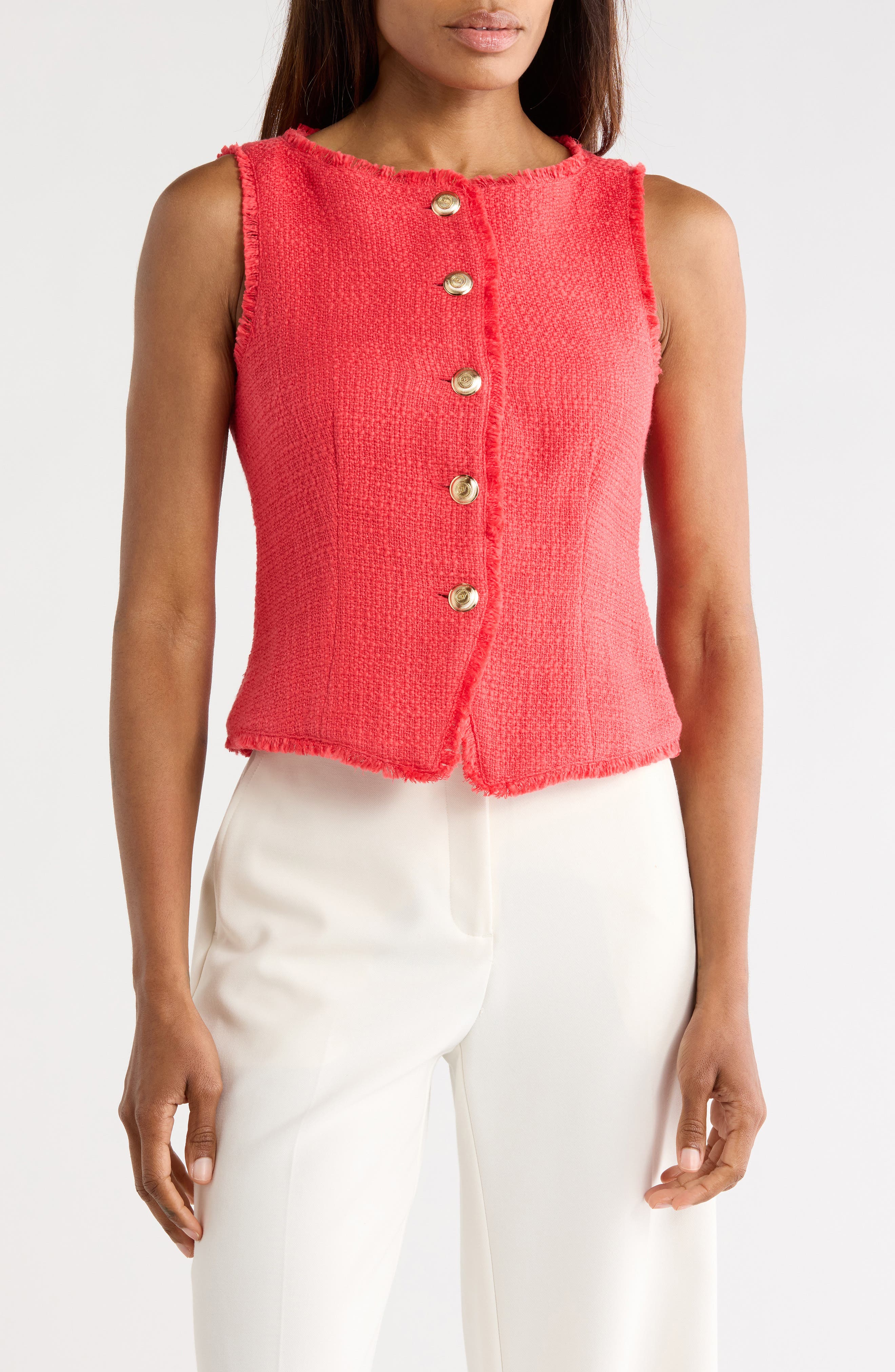 Cinq à Sept Camen Cotton Bouclé Vest