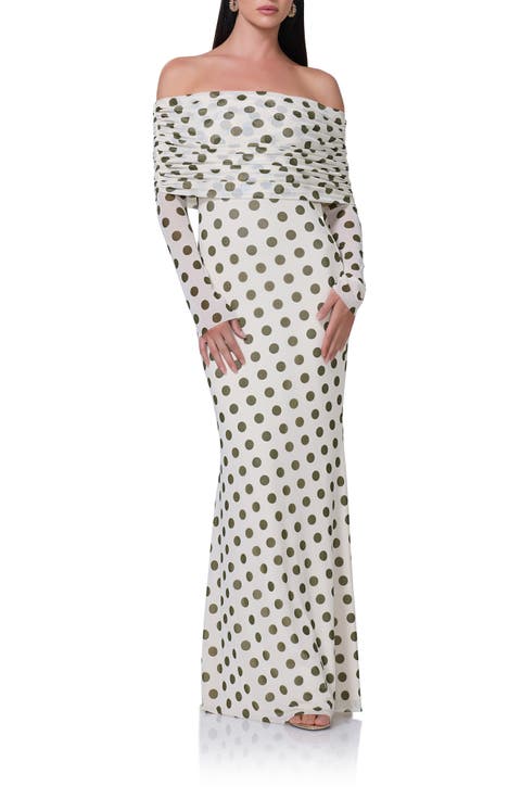 Thelma Off the Shoulder Long Sleeve Maxi Dress