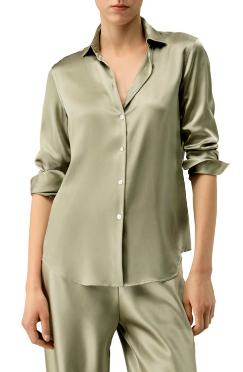 Timeless Silk Charmeuse Shirt