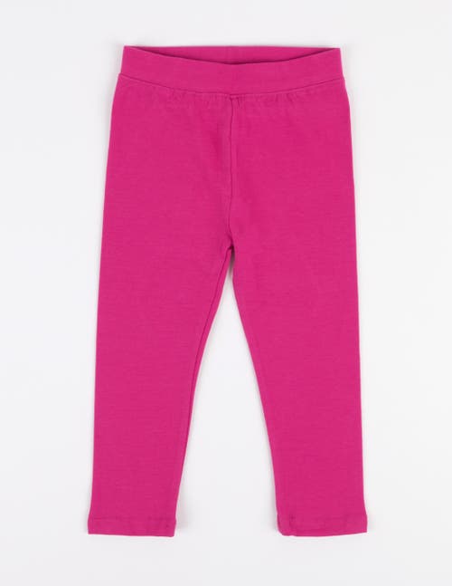 Leveret Girls Cotton Leggings, Solid Colors In Pink