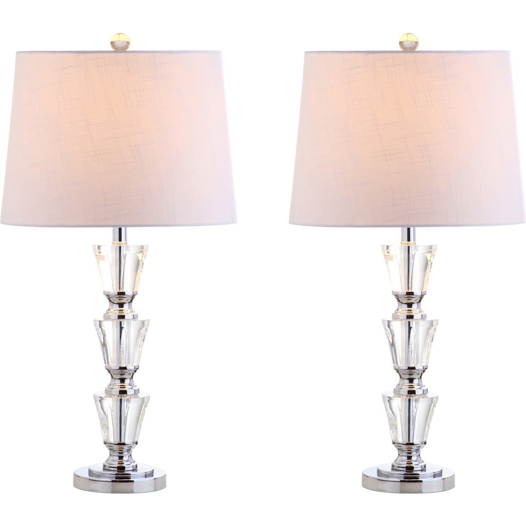 Jonathan Y Layla 27" Crystal Led Table Lamp, Clear In Clear