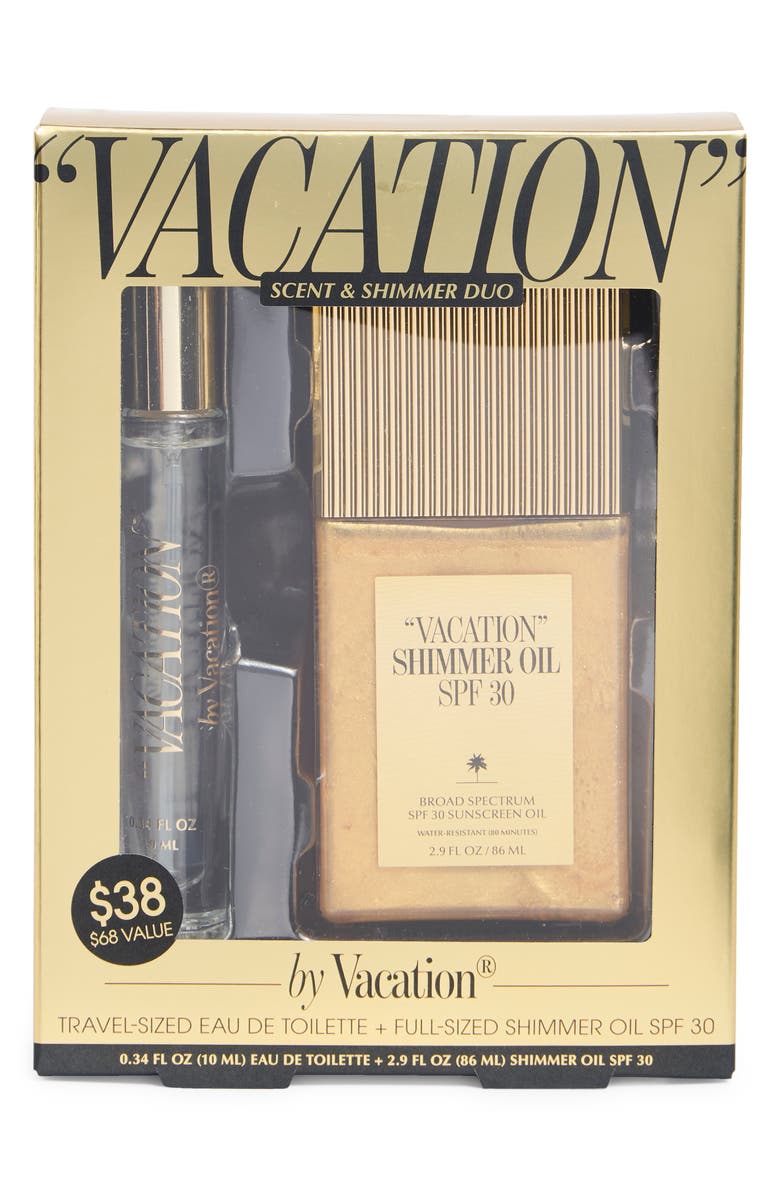 Vacation Shimmer Oil SPF 30 Sunscreen Duo, Alternate, color, 