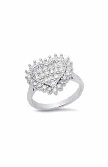 18k Gold Plated Cubic Zirconia Heart Ring