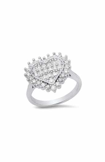 18k Gold Plated Cubic Zirconia Heart Ring