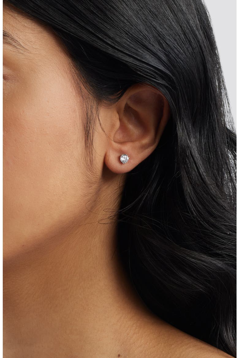 Cubic Zirconia Stud Earrings - 1.0ct., Alternate, color, GOLD