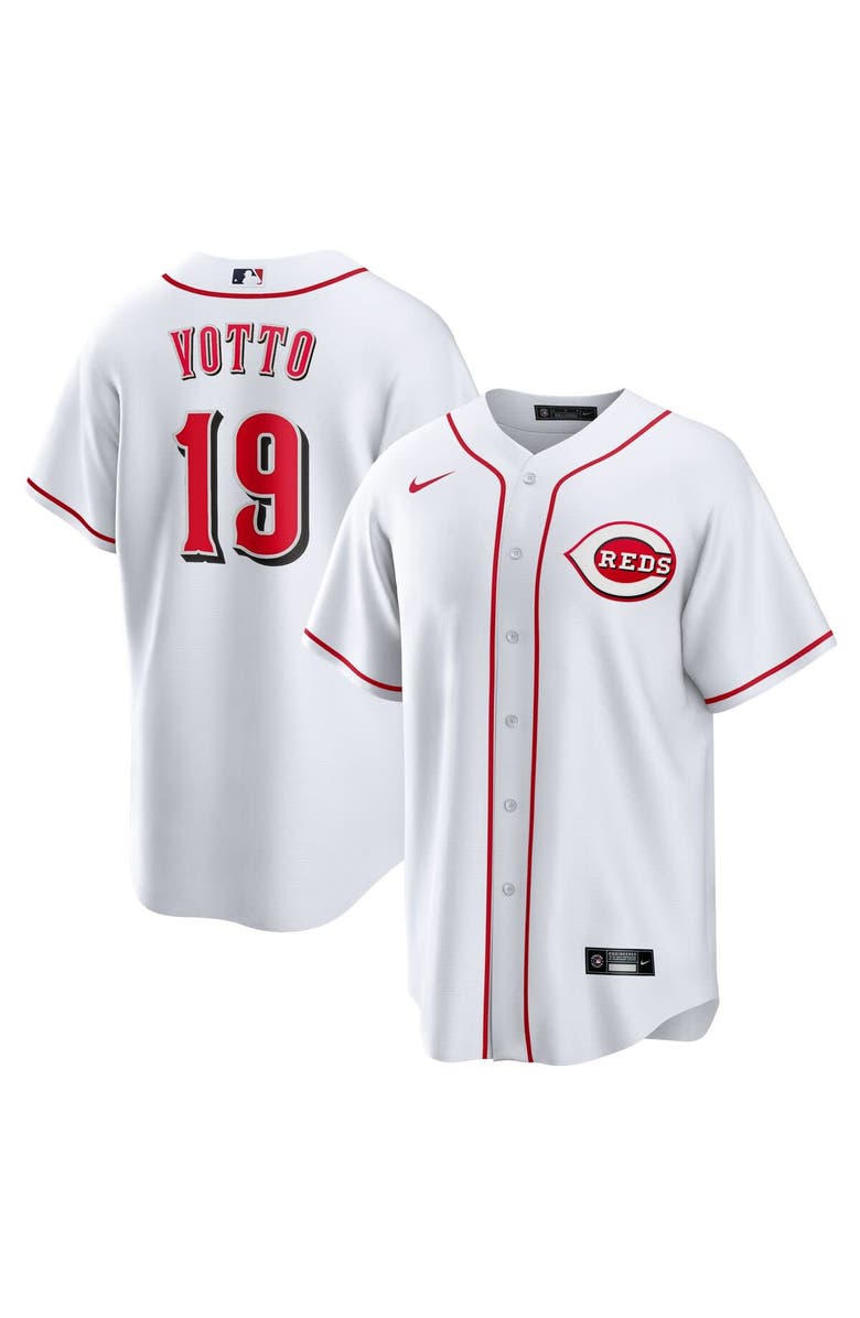 Nike Men's Nike Joey Votto White Cincinnati Reds Home Replica Player Name Jersey, Main, color,