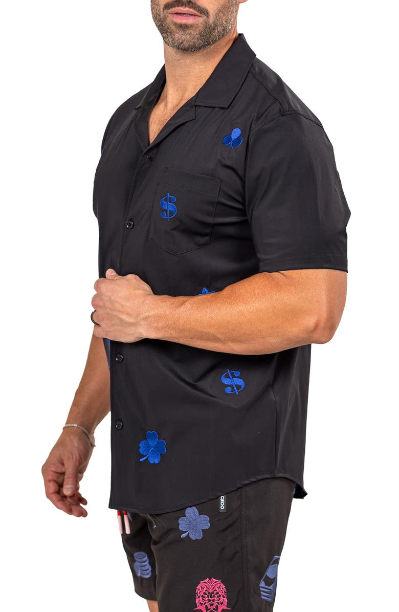 Maceoo Marthy Black Camp Shirt, Alternate, color,