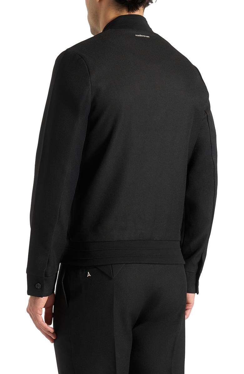 Manière De Voir Sami Tailored Bomber Jacket, Alternate, color, Black