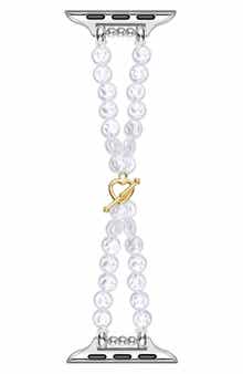 The Posh Tech Eloise Imitation Pearl Apple Watch® Bracelet Watchband