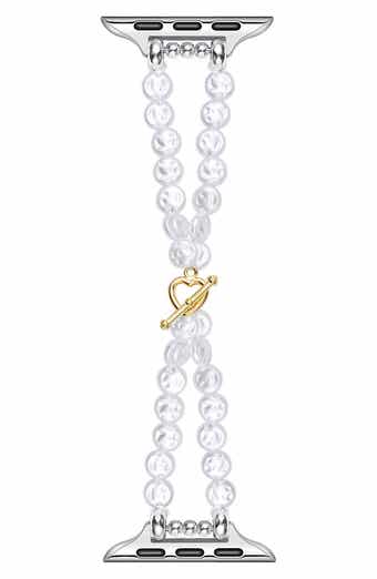 The Posh Tech Eloise Imitation Pearl Apple Watch® Bracelet Watchband