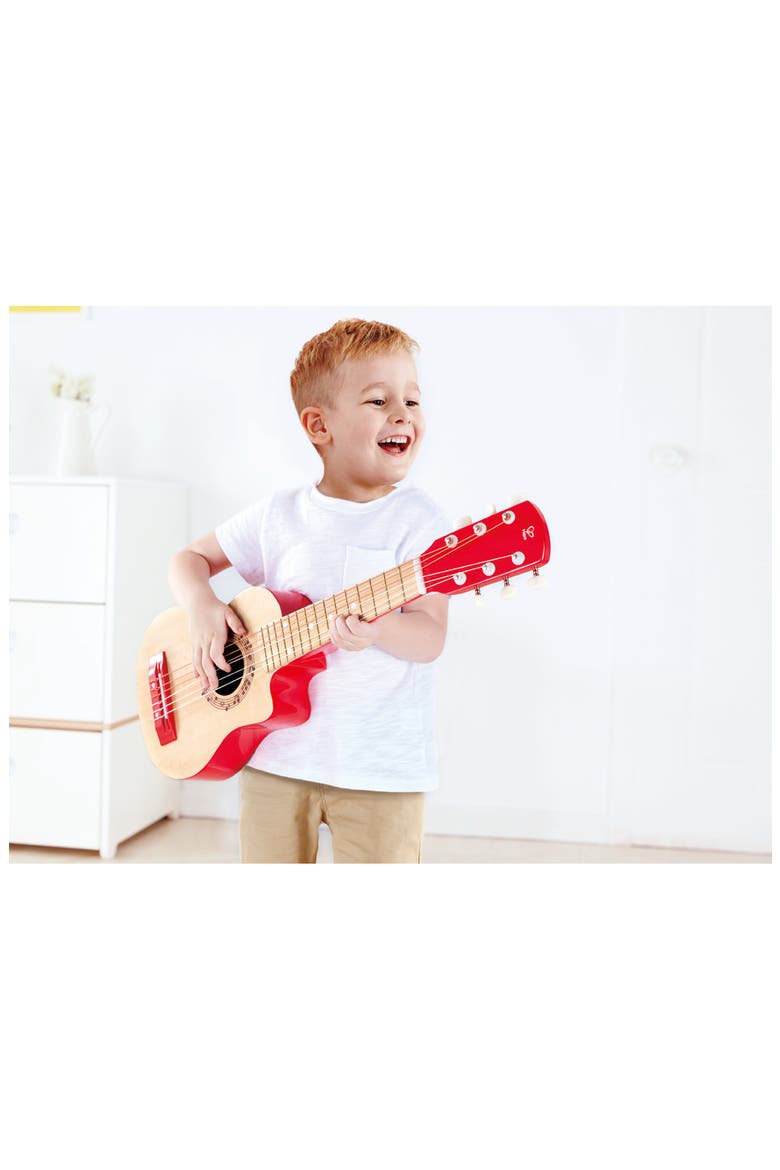 Red Flame Print Toy Guitar, Alternate, color, MULTIPLECOLOR