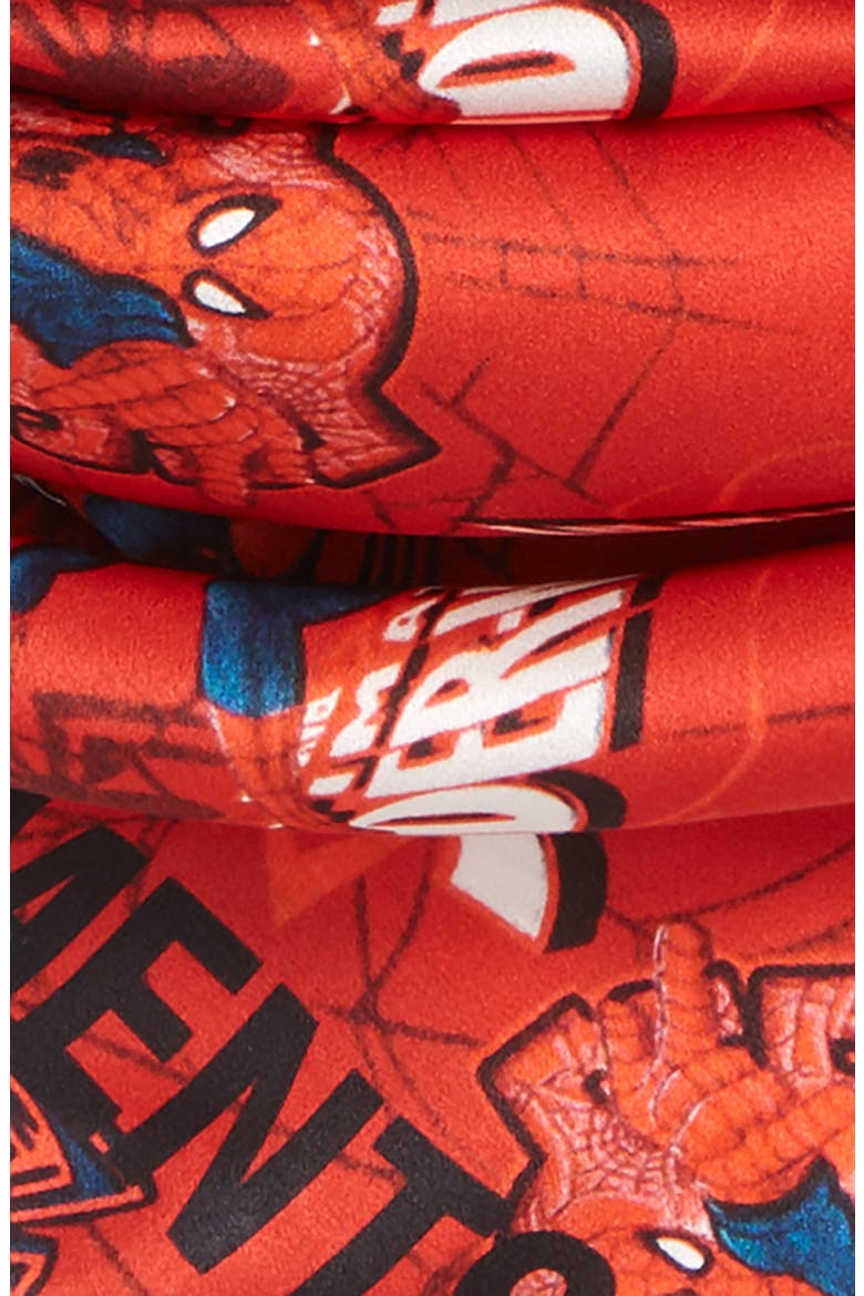 Logo Silk Scarf, Alternate, color, RED/ SPIDERMAN