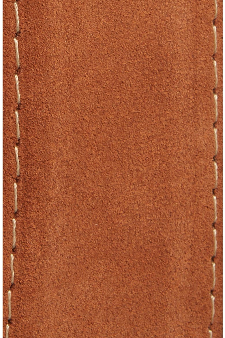 Calfskin Suede Belt, Alternate, color, WALNUT