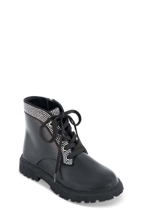 Ava Arlyn Embellished Water Resistant Combat Boot (Women)