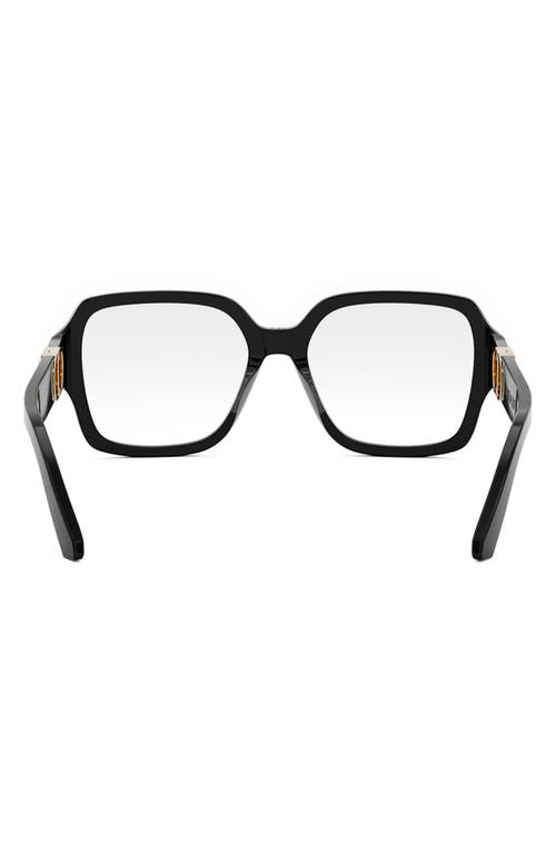 Dior Logo Flat Mirror In Shiny Black