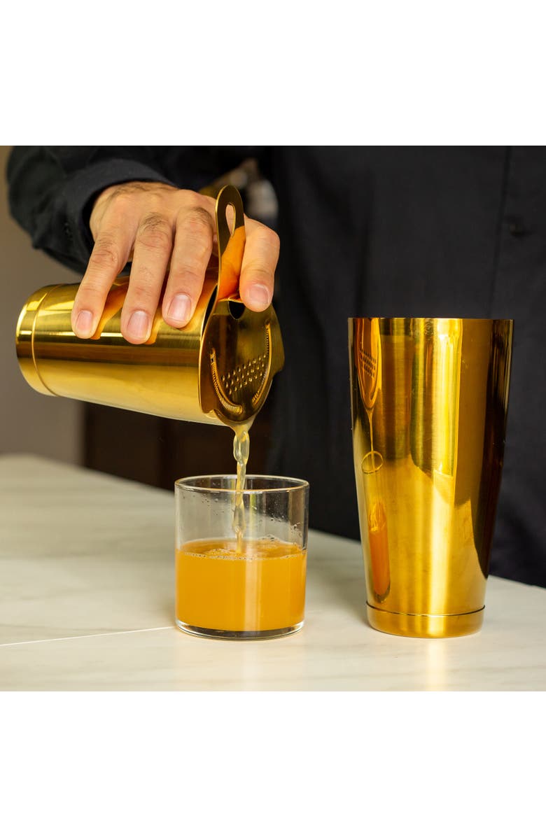 A Bar Above Gold Boston Cocktail Shaker Set, Weighted, Alternate, color, Gold