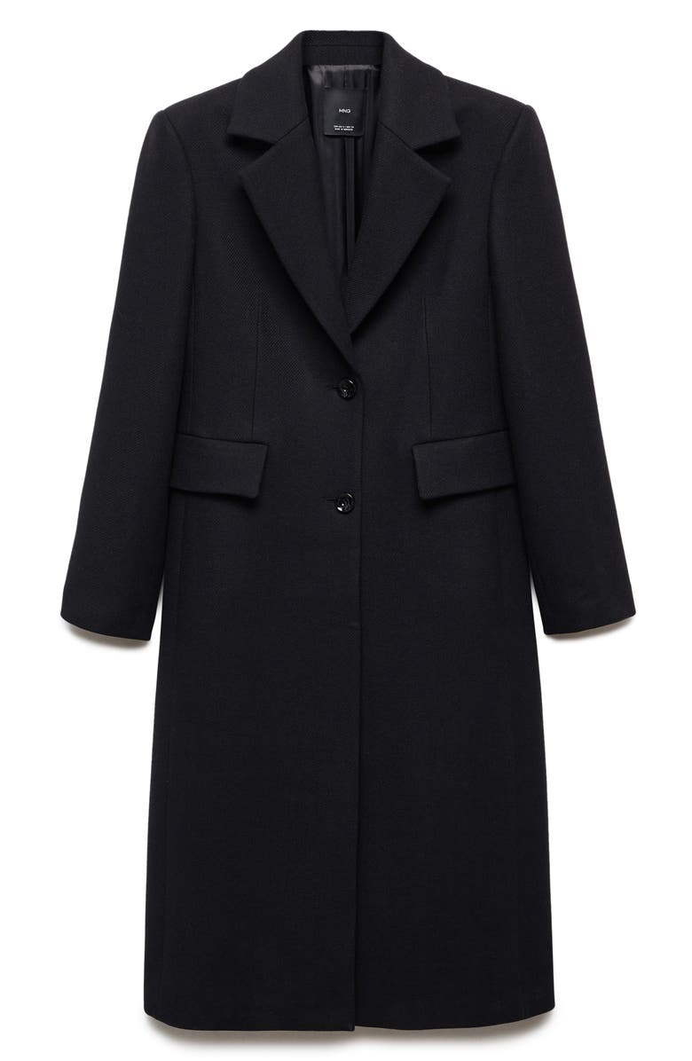 MANGO Structured Virgin Wool Blend Coat, Alternate, color, 