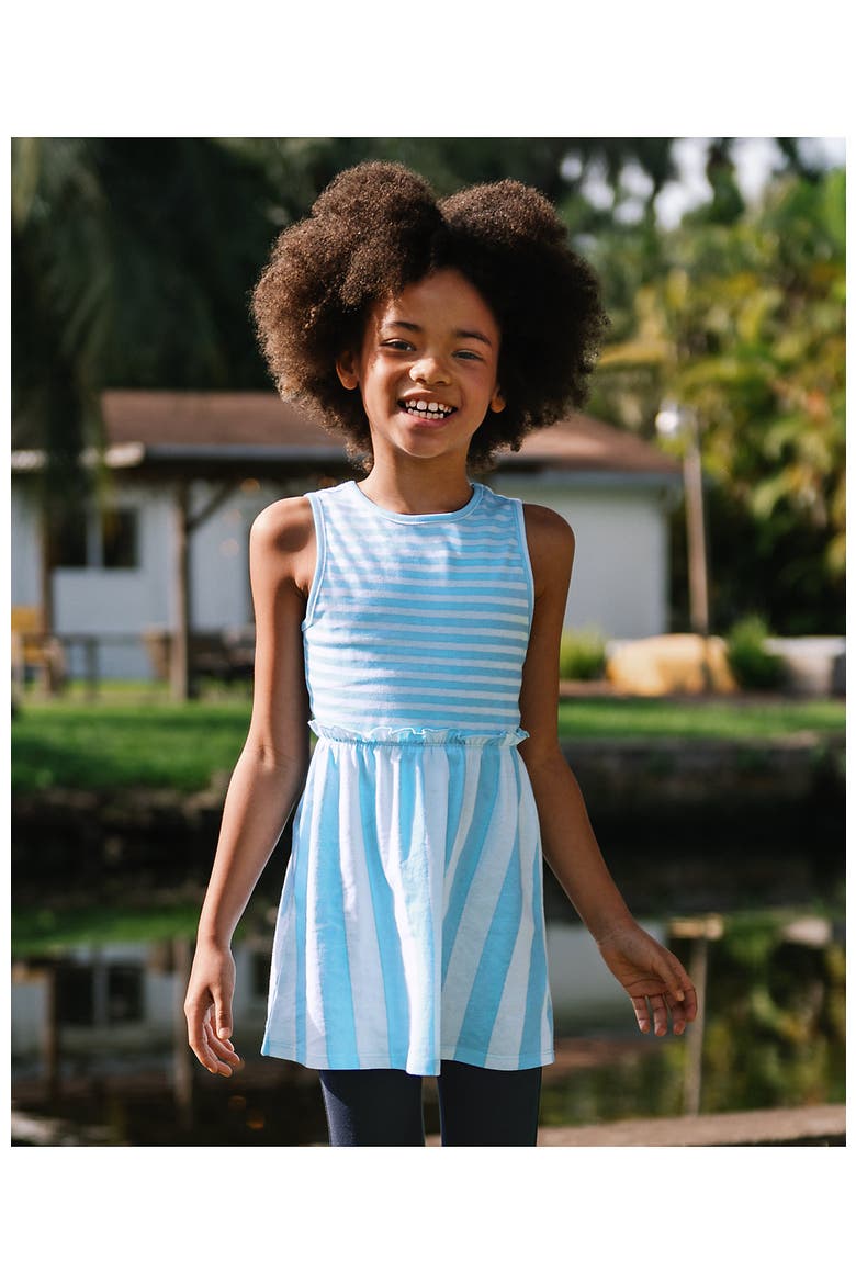 Girls Tunic Tank Top, Main, color, Light Blue Stripe