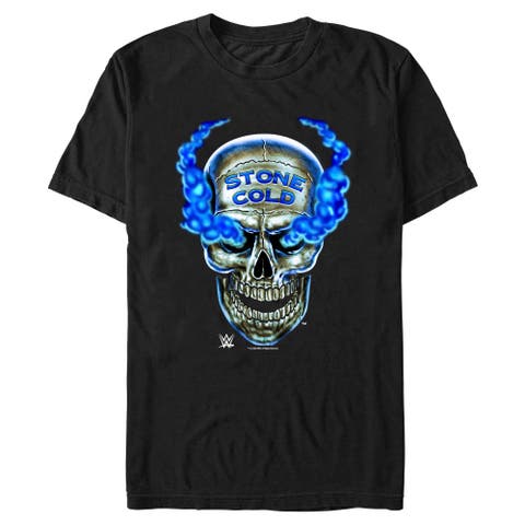 Mens WWE Stone Cold Smoke Skull T Shirt