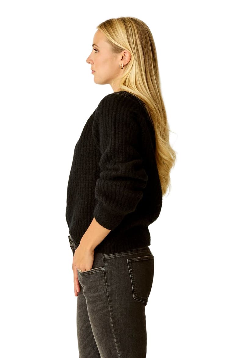Daphne Wool Cardigan, Alternate, color, Black