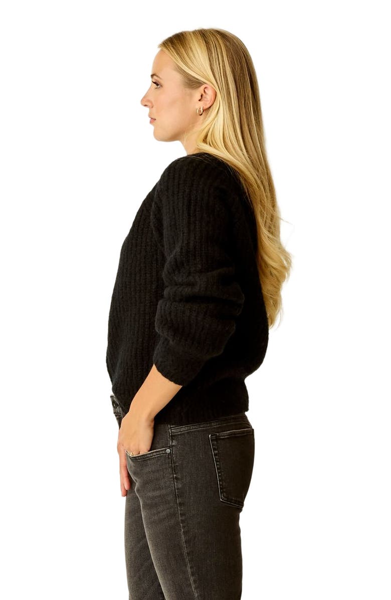 Carve Designs Daphne Wool Cardigan, Alternate, color, Black