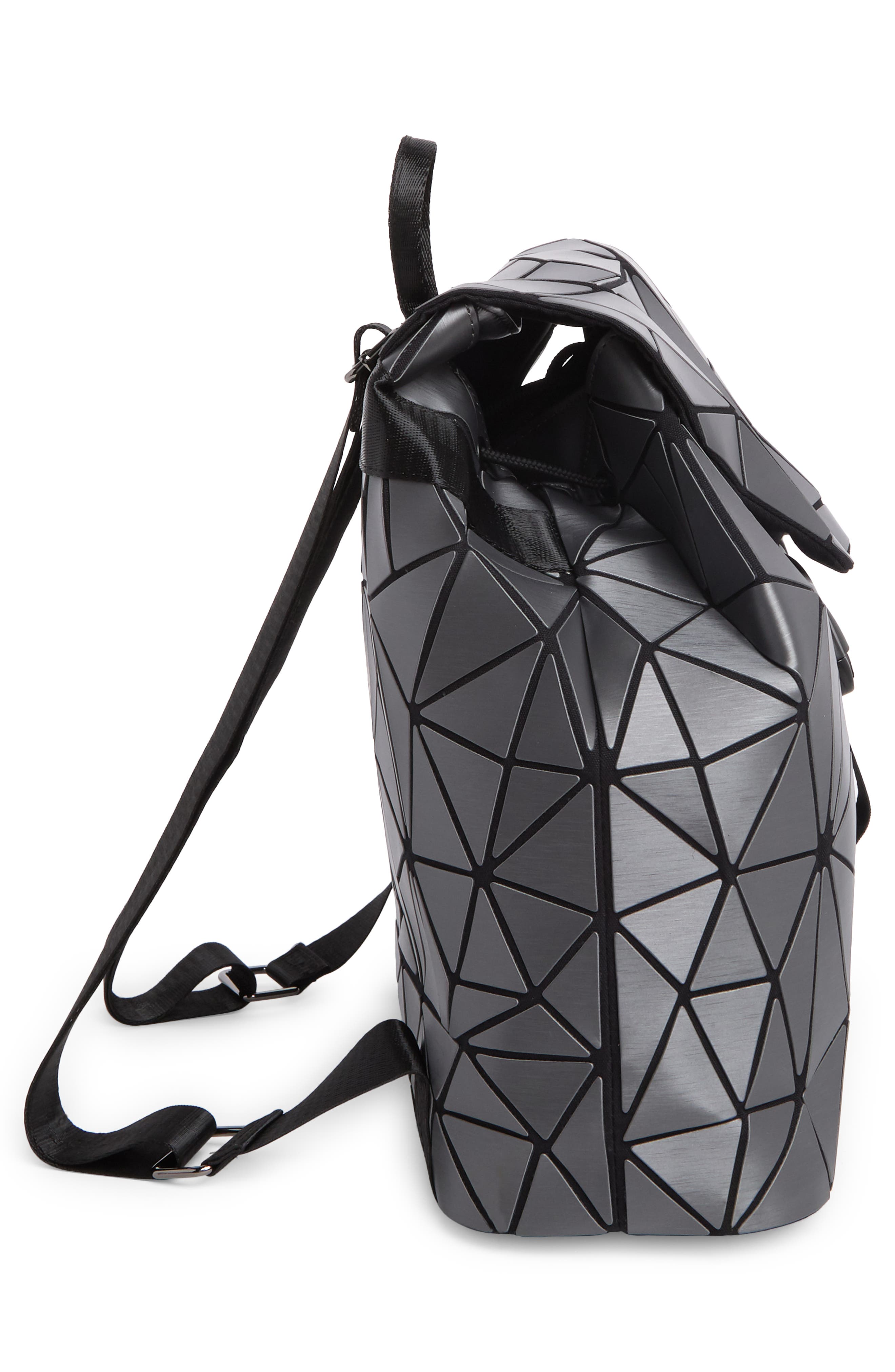 Slanted Triangle Backpack, Alternate, color, MATTE CHARCOAL