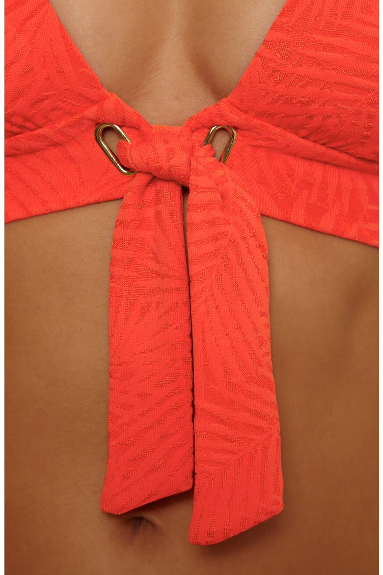 Golden Oasis Jacquard Bikini Top, Alternate, color, HEAT