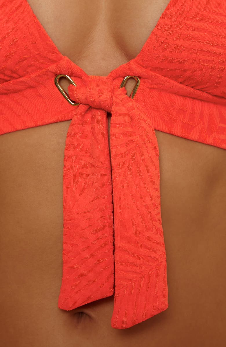 Trina Turk Golden Oasis Jacquard Bikini Top, Alternate, color, 