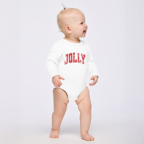 Jolly Arched Distressed Fleece BodySuit Baby