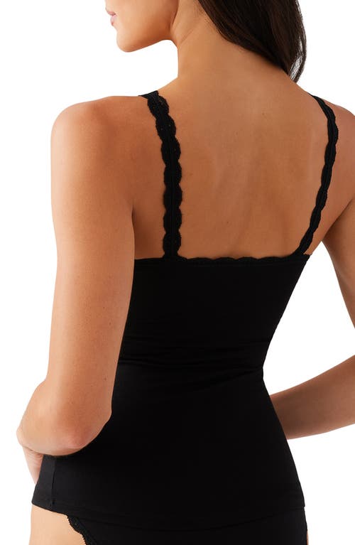 B.tempt'd By Wacoal Inspired Lace Trim Shelf Bra Cotton Blend Camisole In Night